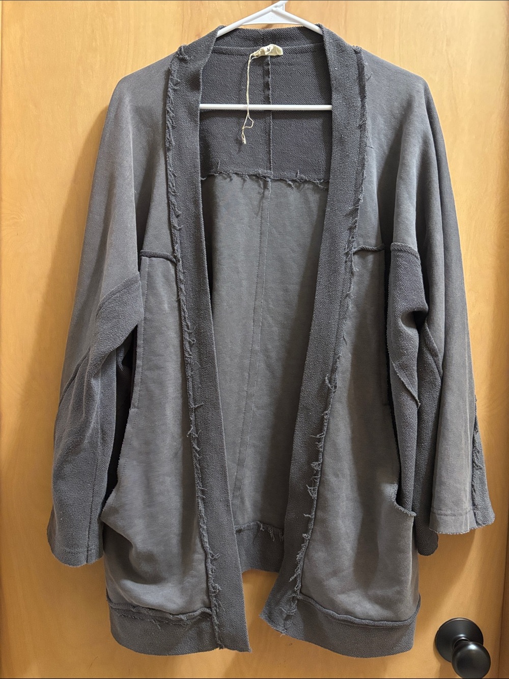 POL - Clothing Raw-Edge Deconstructed Sweatshirt Cardigan!!